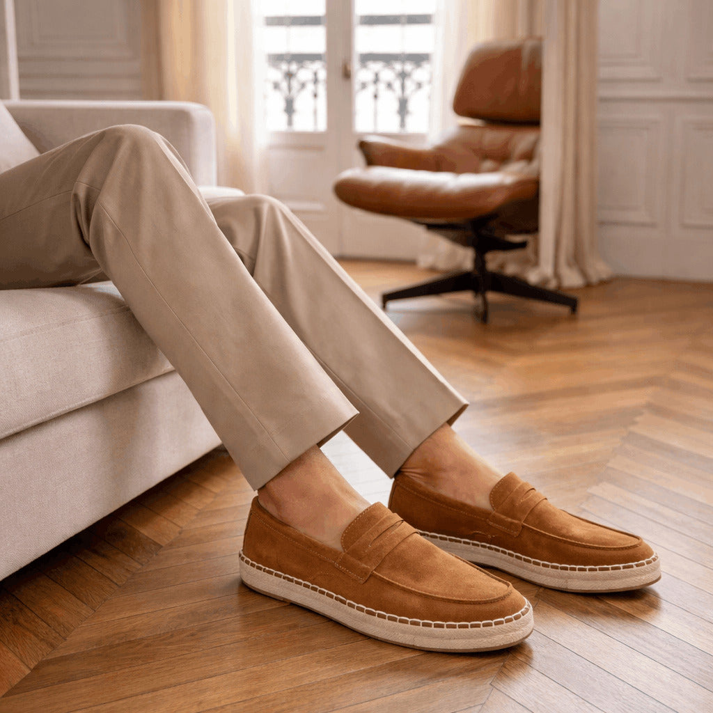 Mocassins Espadrilles en Daim - Confort et Décontractée