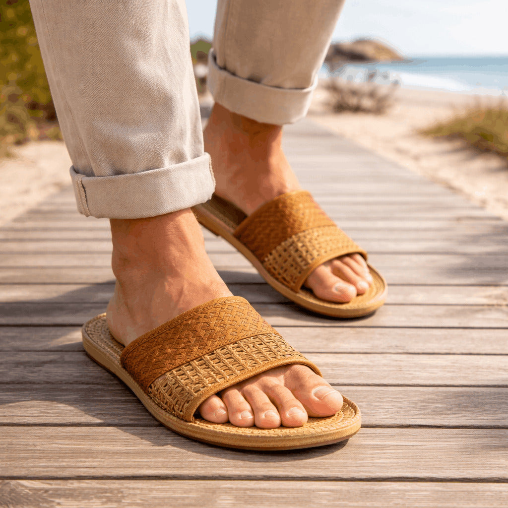 Sandales Homme – Style Tressé Léger Et Aéré