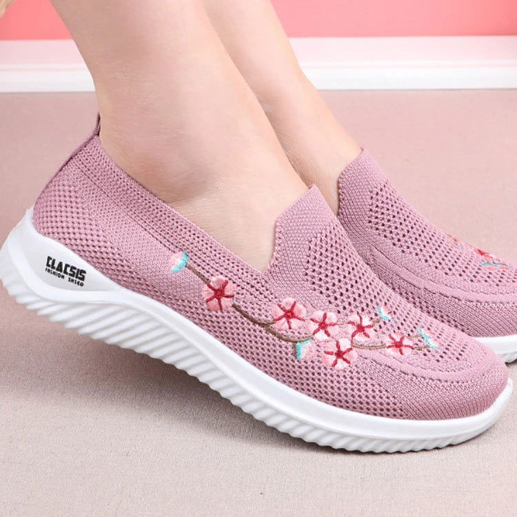 Chaussures Mocassins Femme Décontractées avec Broderie Florale