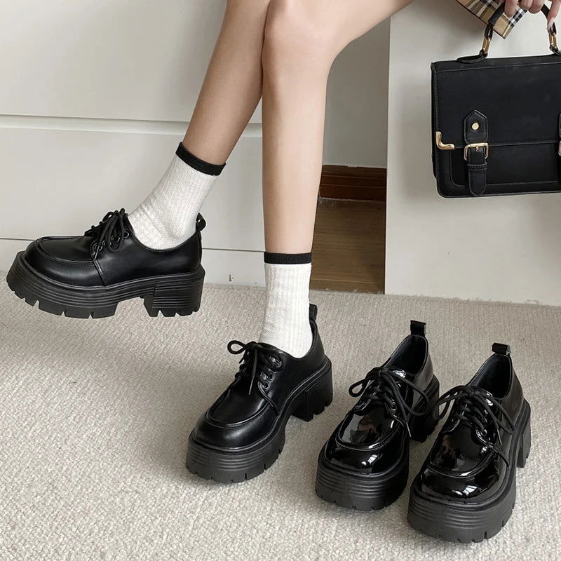 Chaussures Mocassins Femme à Semelles Épaisses