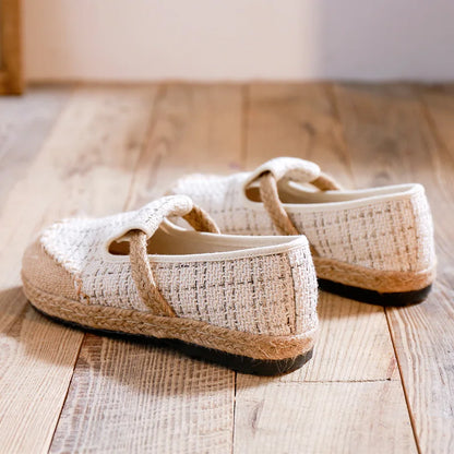 Espadrilles Femme Toile – Motif Brodé Slip-On