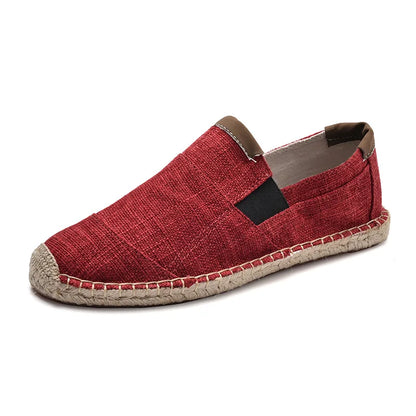 Espadrilles Homme Toile – Patchwork Respirant Semelle Tressée