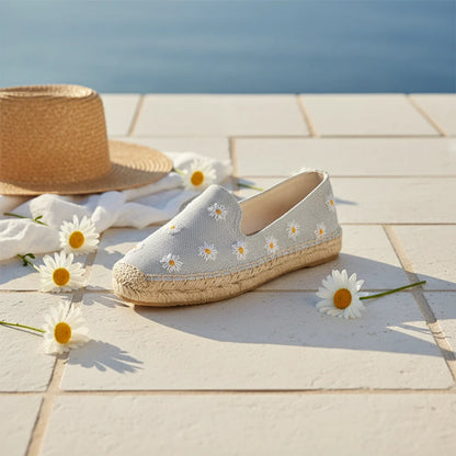 Espadrilles Femme – Motif Marguerites