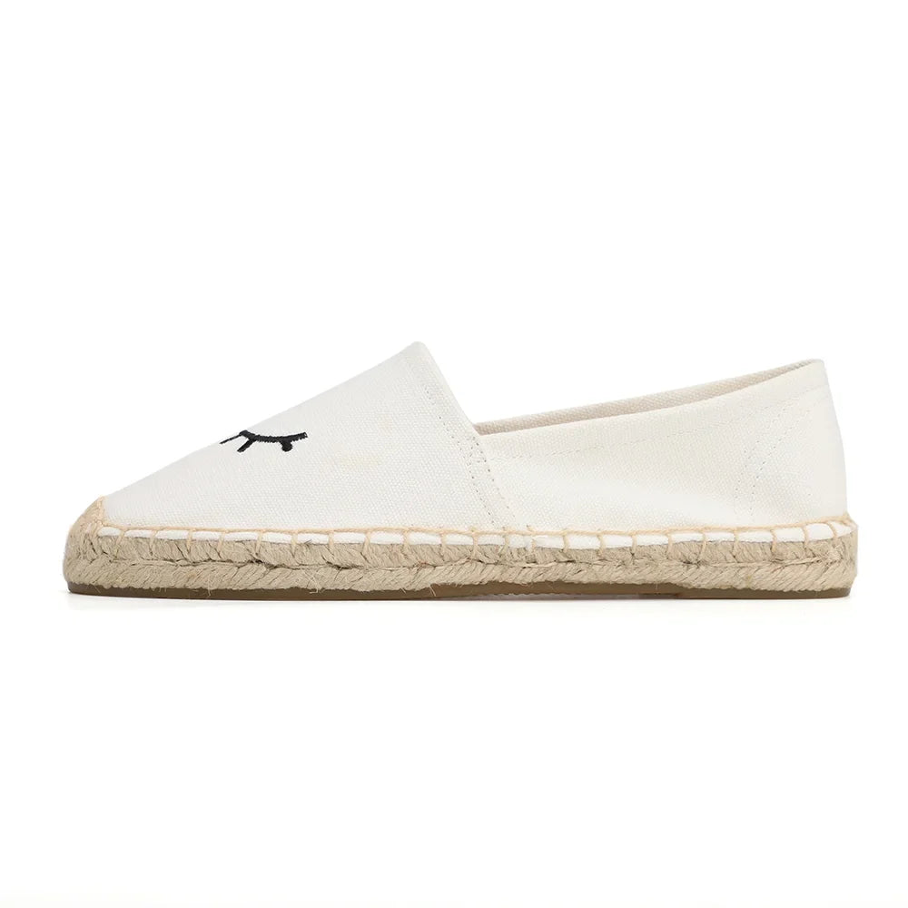 Espadrilles Femme Toile – Motif Œil Brodé