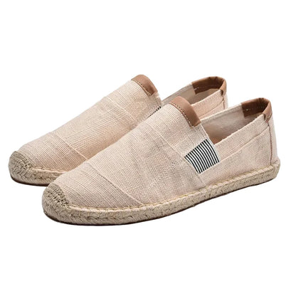 Espadrilles Homme Toile – Patchwork Respirant Semelle Tressée
