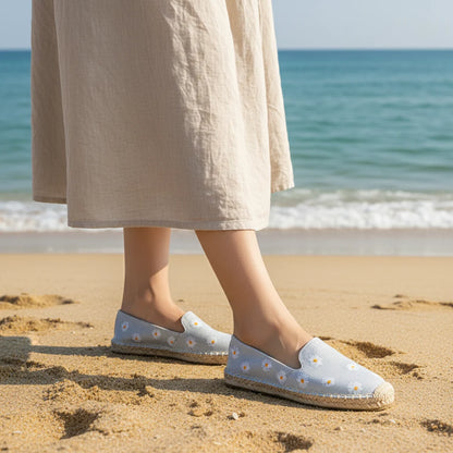 Espadrilles Femme – Motif Marguerites