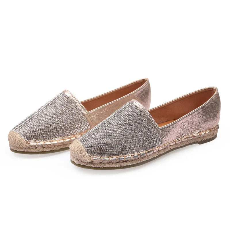 Espadrilles Femme Brillantes – Slip-On À Strass