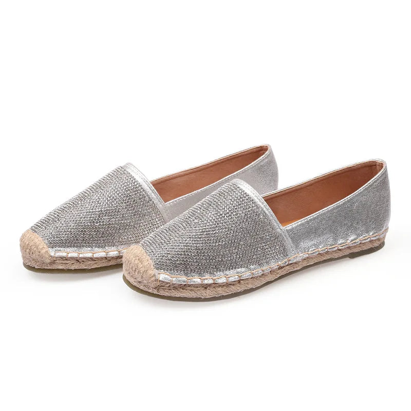 Espadrilles Femme Brillantes – Slip-On À Strass