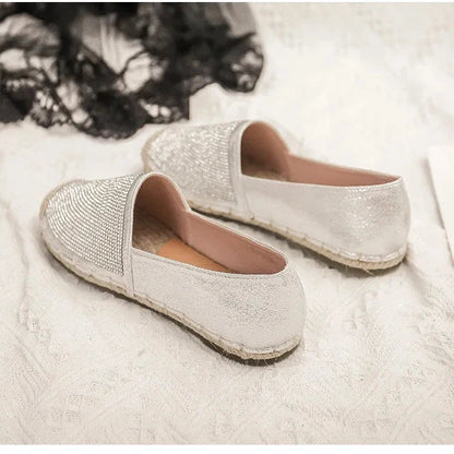 Espadrilles Femme Brillantes – Slip-On À Strass