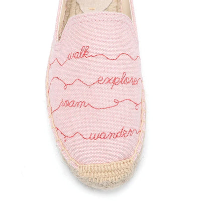 Espadrilles Femme – Broderie Motifs Écriture