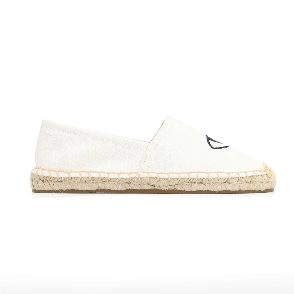 Espadrilles Femme Toile – Motif Œil Brodé