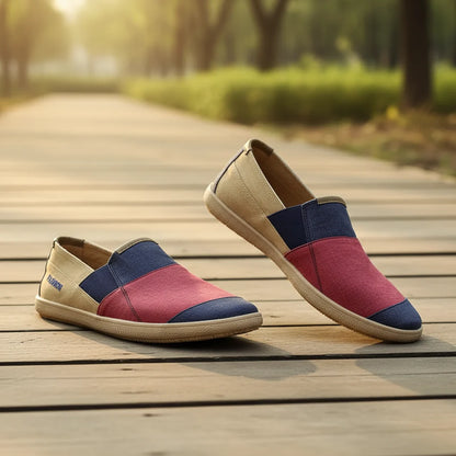 Espadrilles Homme Toile – Patchwork Cousu Slip-On