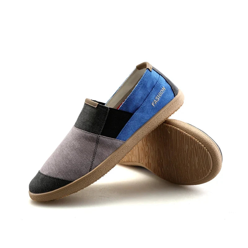 Espadrilles Homme Toile – Patchwork Cousu Slip-On