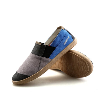 Espadrilles Homme Toile – Patchwork Cousu Slip-On