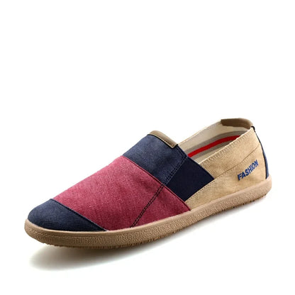 Espadrilles Homme Toile – Patchwork Cousu Slip-On