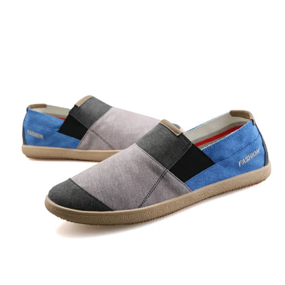 Espadrilles Homme Toile – Patchwork Cousu Slip-On