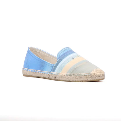 Espadrilles Femme Toile Motif Peint – Semelle Plate Corde