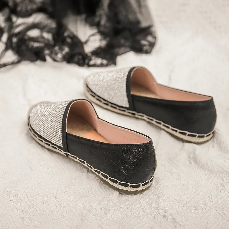 Espadrilles Femme Brillantes – Slip-On À Strass