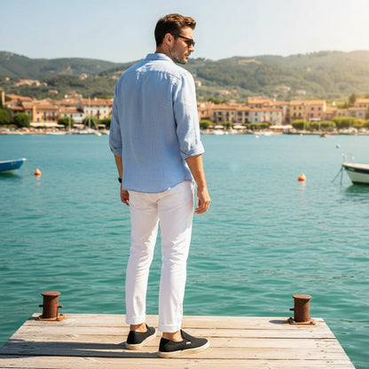 Espadrilles Homme Toile – Slip-On Uni Semelle Tressée