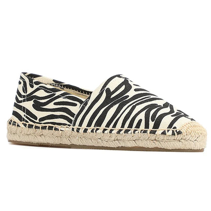 Espadrilles Femme Toile Imprimé Animalier – Ballerines Slip-On