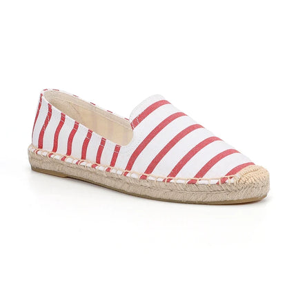 Espadrilles Femme Toile Rayées – Bout Pointu Été
