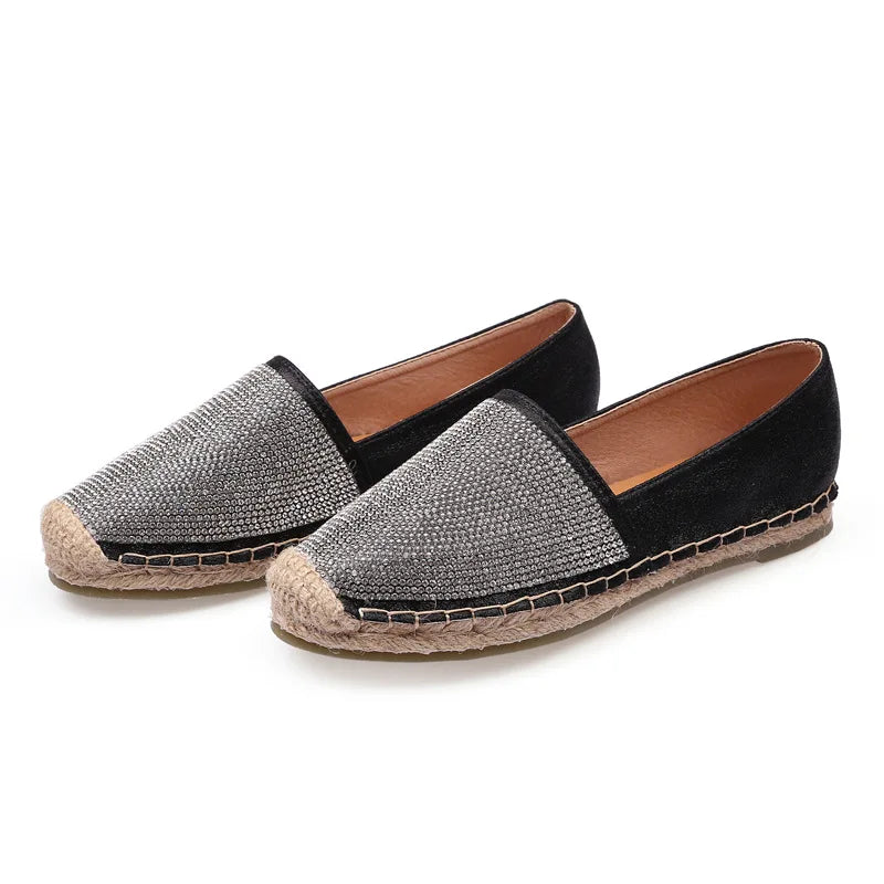 Espadrilles Femme Brillantes – Slip-On À Strass