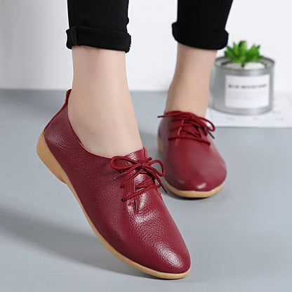 Mocassins Derbies Femme en Cuir