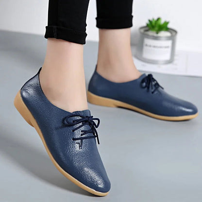 Mocassins Derbies Femme en Cuir