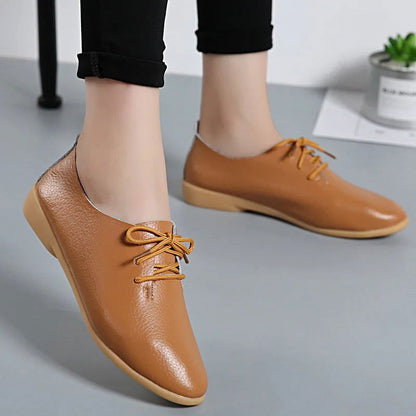 Mocassins Derbies Femme en Cuir