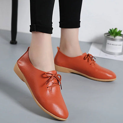 Mocassins Derbies Femme en Cuir