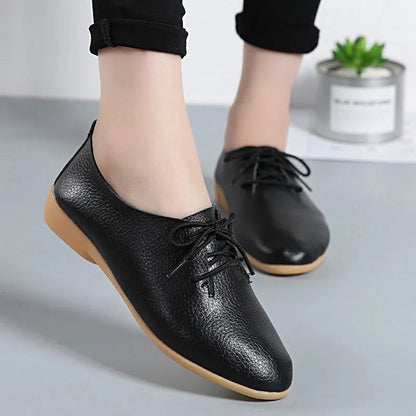 Mocassins Derbies Femme en Cuir