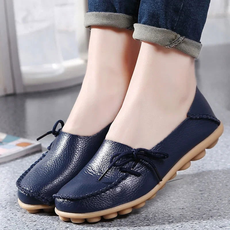 Mocassins Femme Chic avec Nœud Décoratif