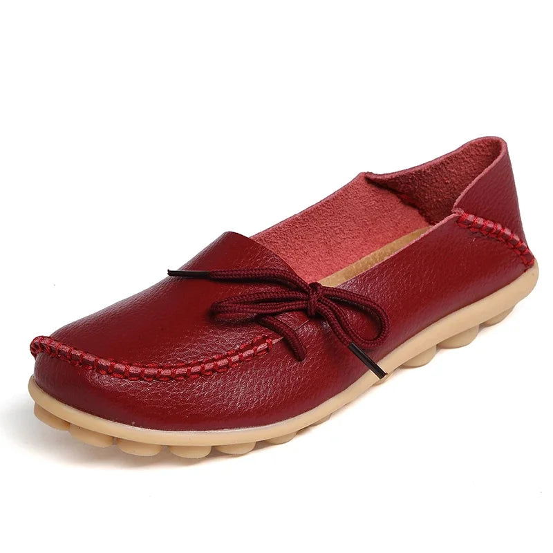 Mocassins Femme Chic avec Nœud Décoratif