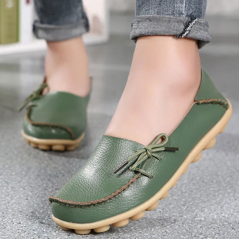 Mocassins Femme Chic avec Nœud Décoratif