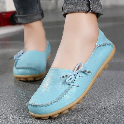 Mocassins Femme Chic avec Nœud Décoratif