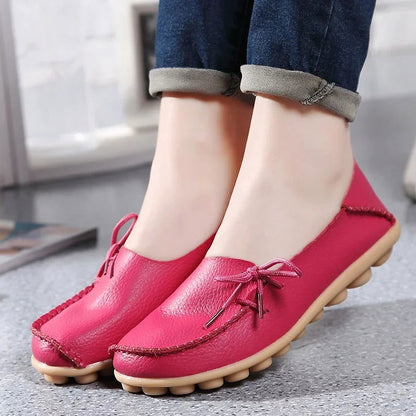 Mocassins Femme Chic avec Nœud Décoratif