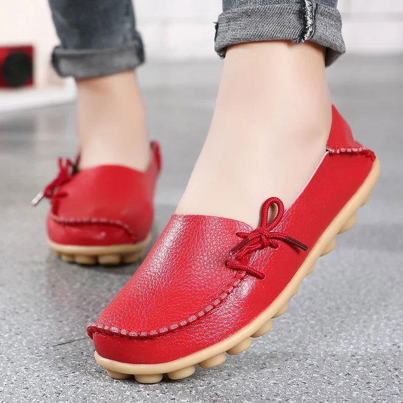 Mocassins Femme Chic avec Nœud Décoratif