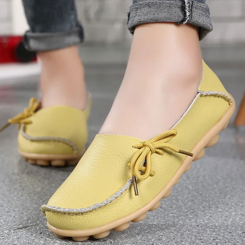 Mocassins Femme Chic avec Nœud Décoratif
