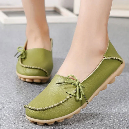 Mocassins Femme Chic avec Nœud Décoratif