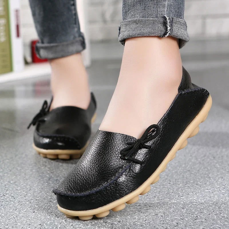 Mocassins Femme Chic avec Nœud Décoratif