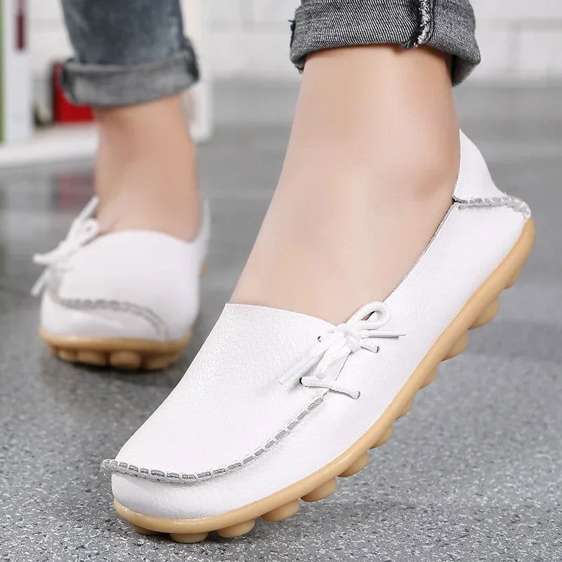 Mocassins Femme Chic avec Nœud Décoratif