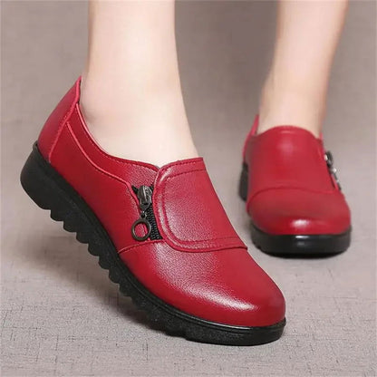 Mocassins Femme Confort à Fermeture Zippée