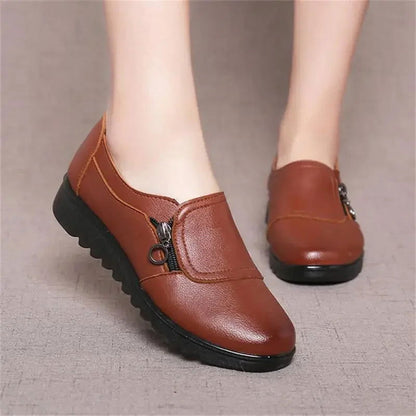 Mocassins Femme Confort à Fermeture Zippée