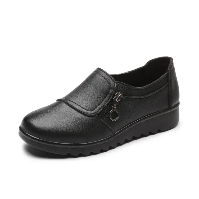 Mocassins Femme Confort à Fermeture Zippée