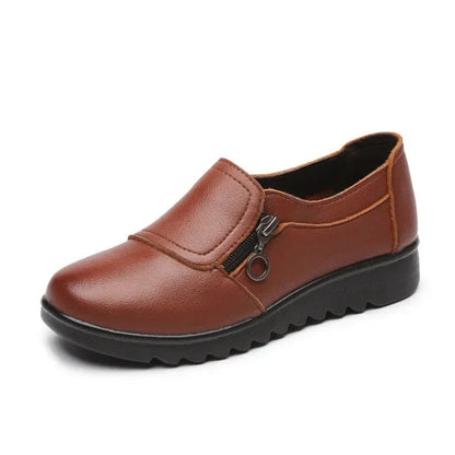 Mocassins Femme Confort à Fermeture Zippée