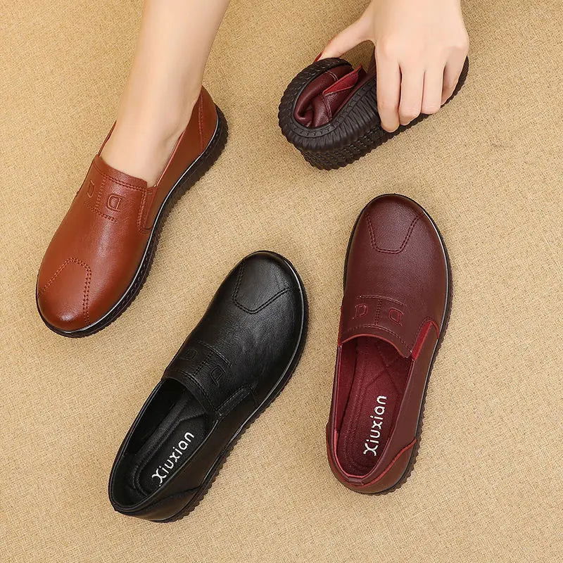 Mocassins Femme Confort en Cuir - Confort et Praticité