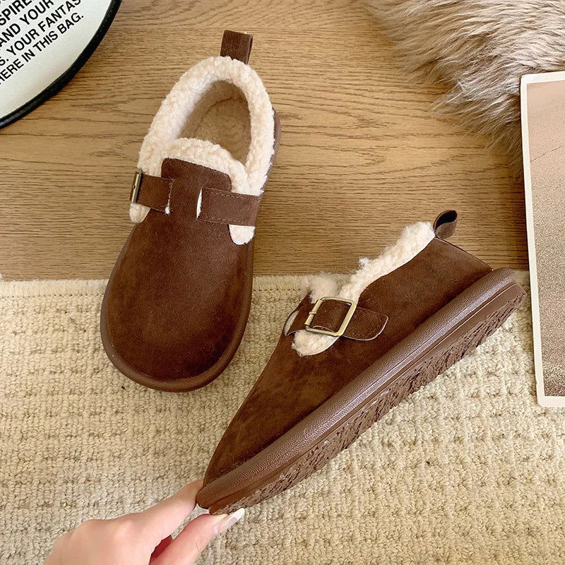 Mocassins Femme Doublés en Fourrure – Chaleur et Confort