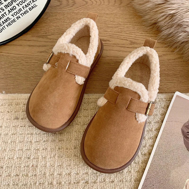 Mocassins Femme Doublés en Fourrure – Chaleur et Confort