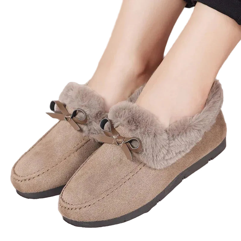 Mocassins Femme Hiver Doublés en Fourrure - Chaleur et Chic