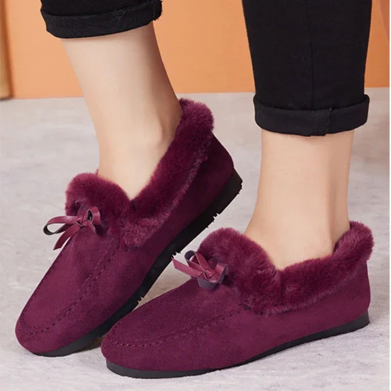 Mocassins Femme Hiver Doublés en Fourrure - Chaleur et Chic